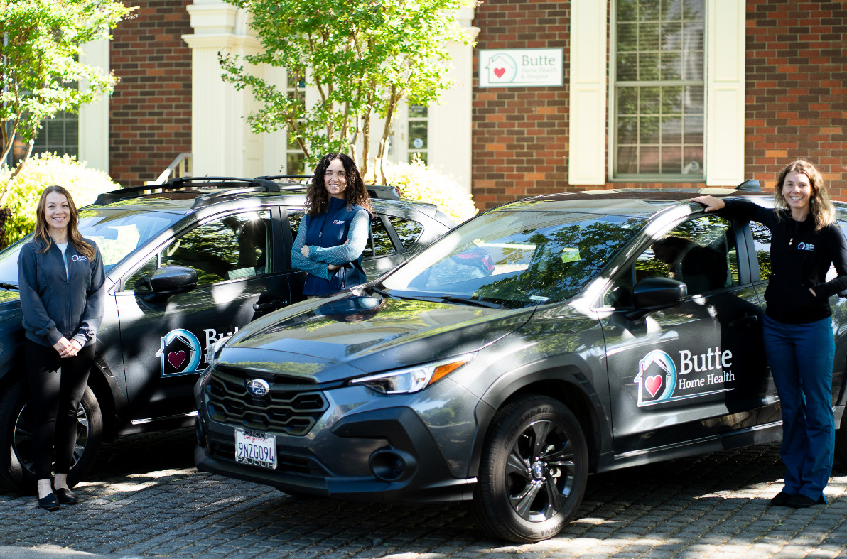 The Butte Home Health team (and their fleet cars) featured in a recent magazine article 