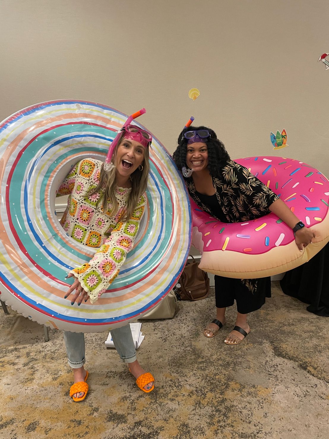 HR Team presenting at Beach Themed Executive Director Development Training