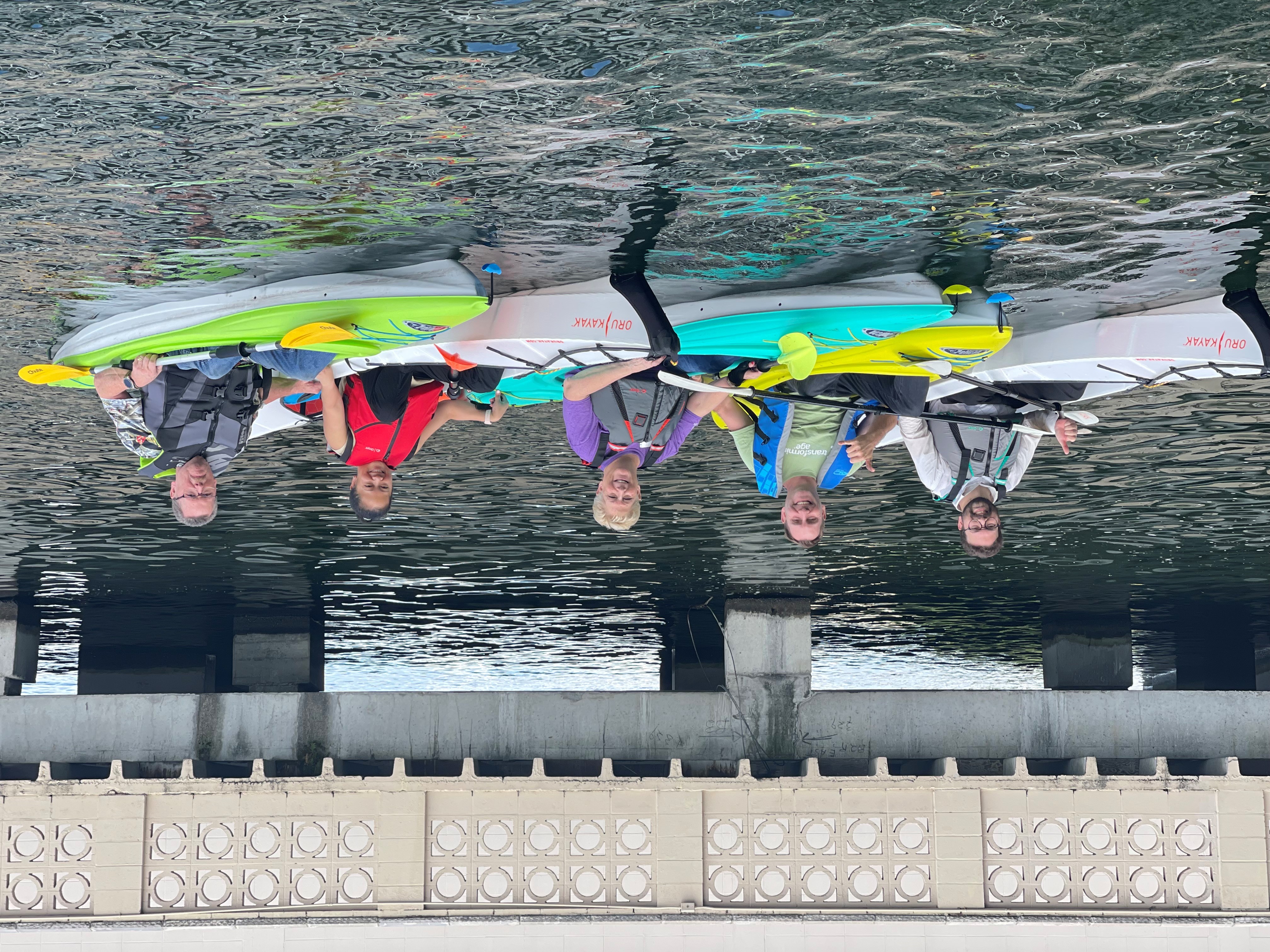 Swapping webcams for paddles; quick lakeside touch-base.