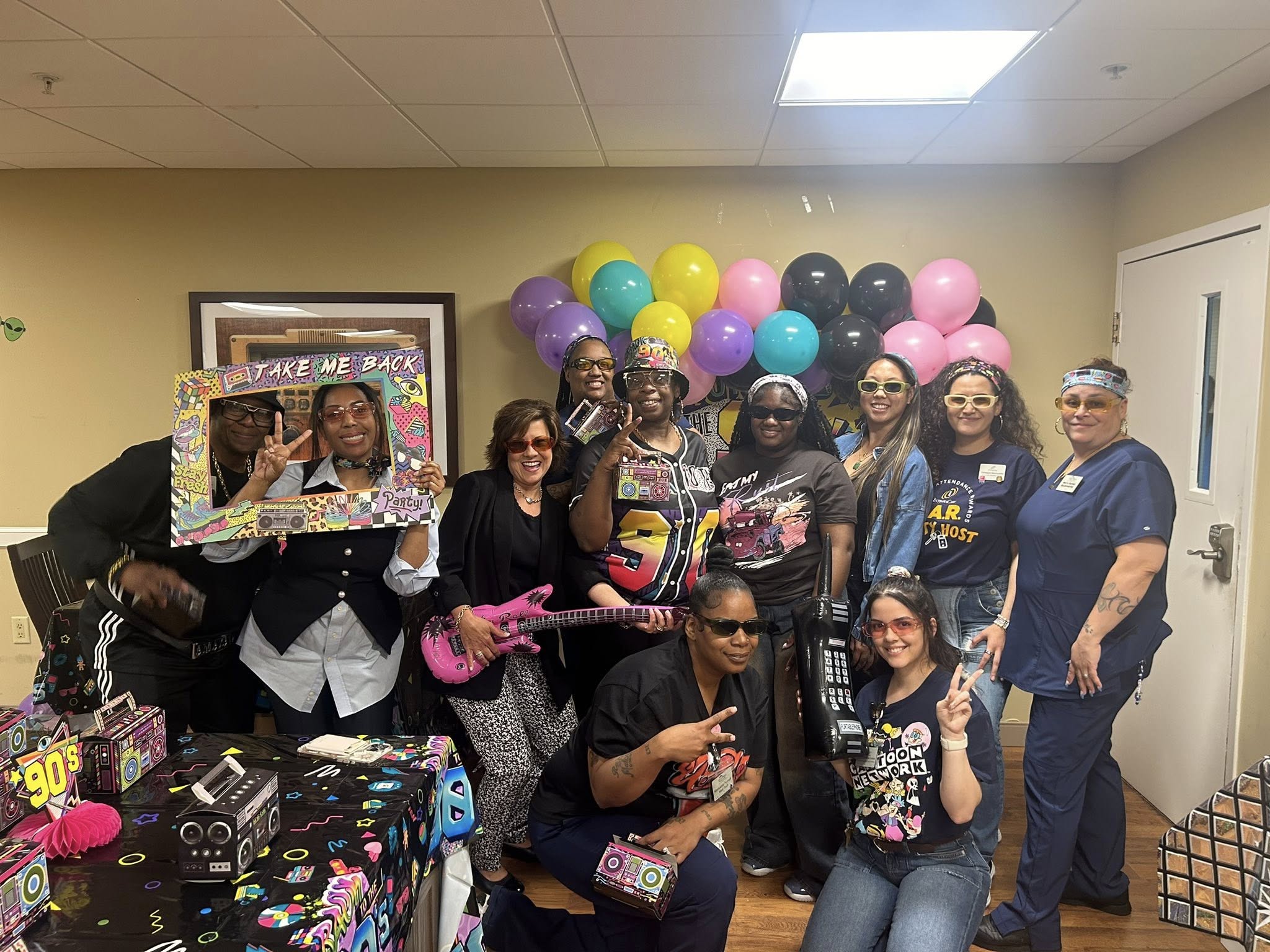 Bringing all the ‘90s vibes with the amazing team at Glen Mills Senior Living!