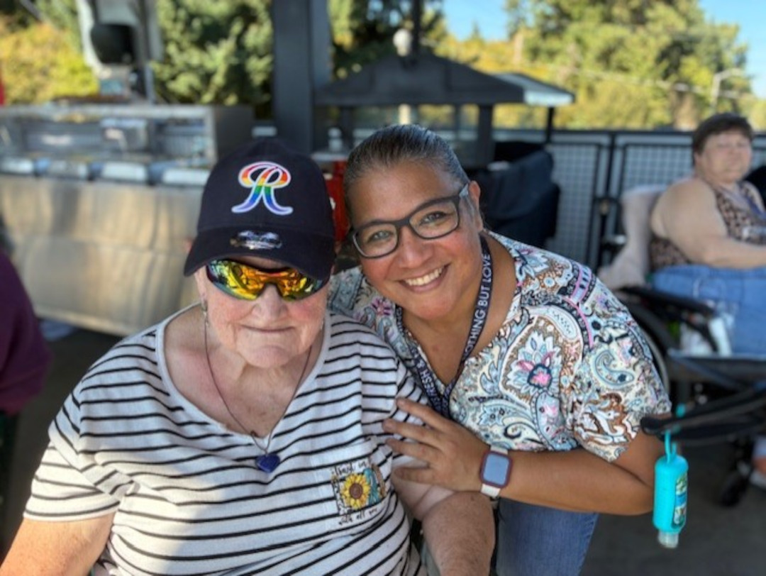 A fun day at the Rainiers with staff and residents!