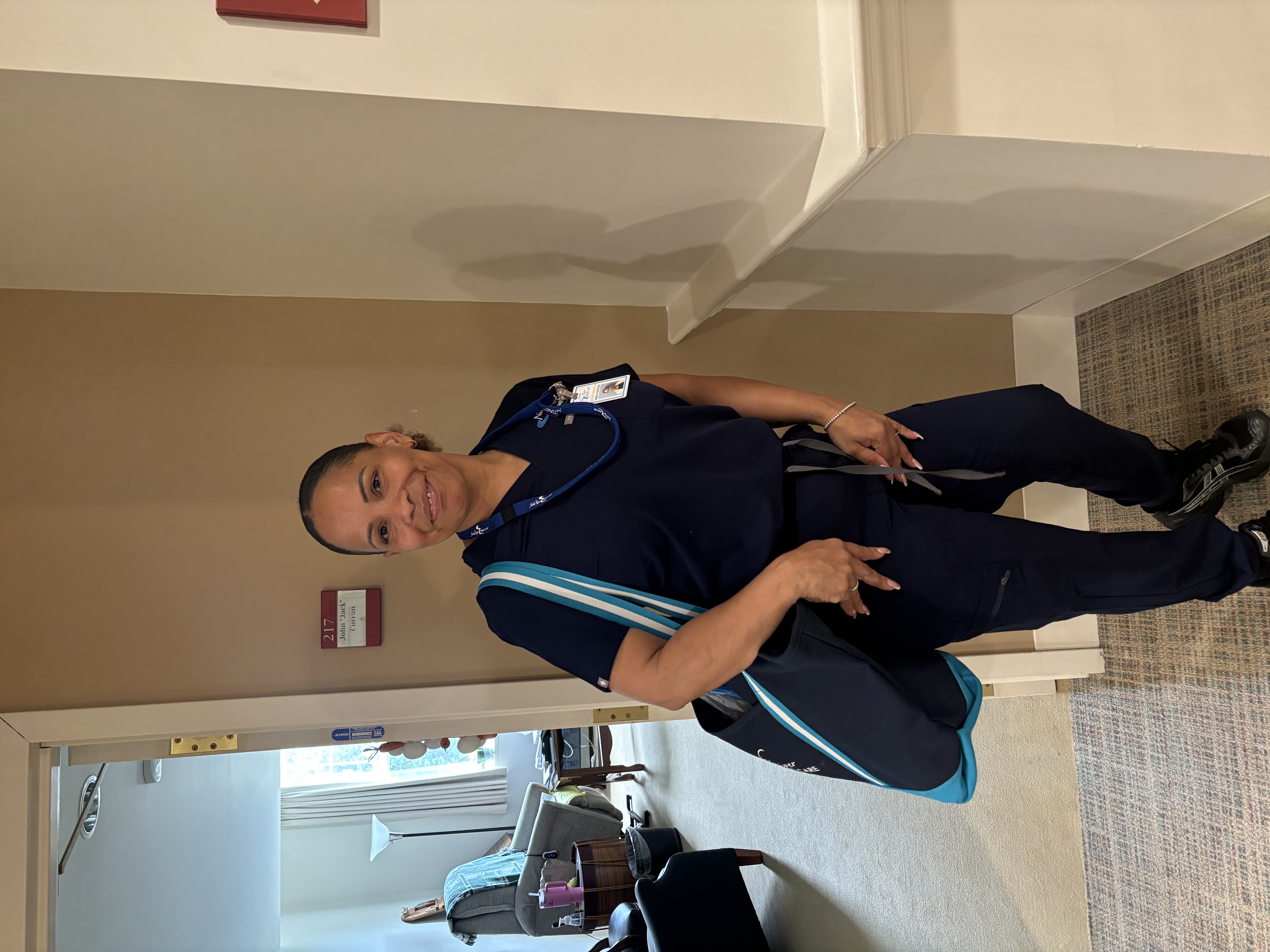 Our Elite Caregivers are given branded uniforms to show off their Elite status at NRHC
