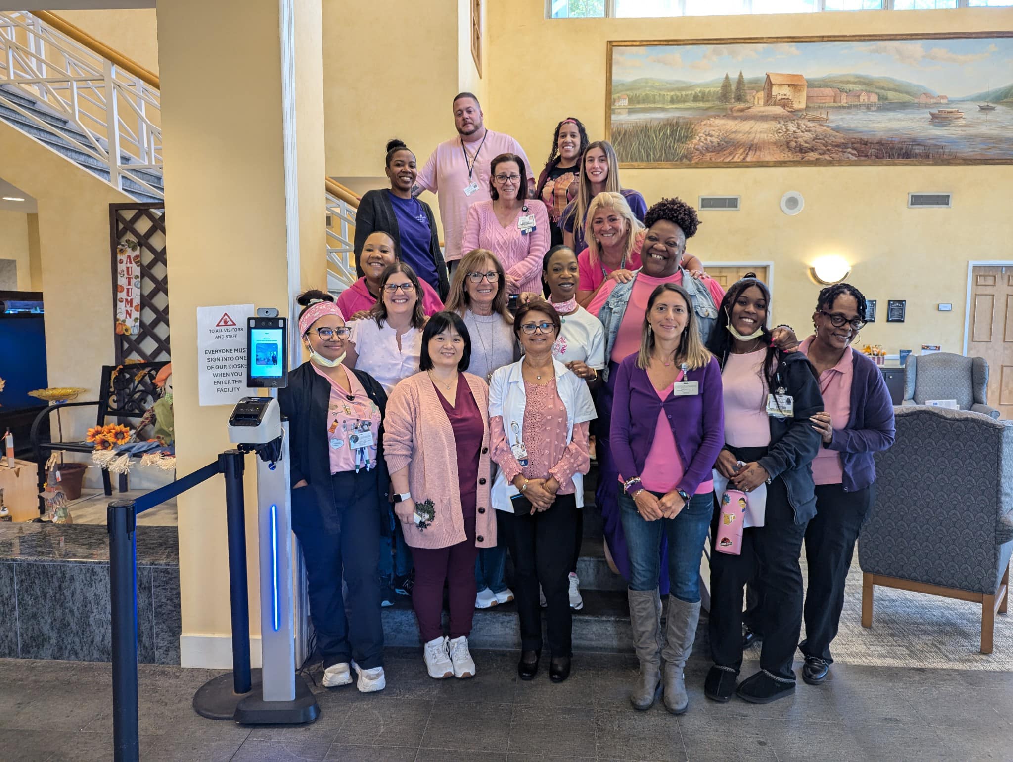 Huntington Hills team supporting Breast Cancer awareness!