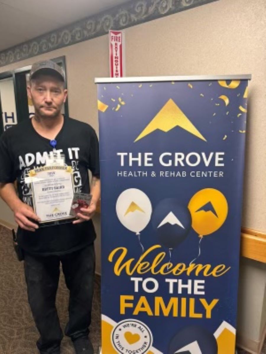 Brett Baird ( maintenance assistant) is our peak performer for July! We appreciate all the work he does!