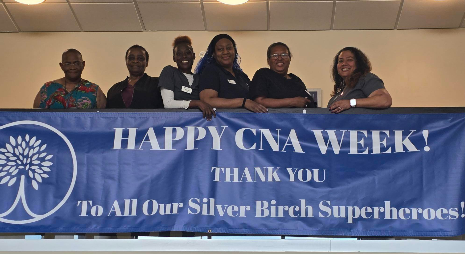 CNAs at Silver Birch of Michigan City celebrating CNA Week