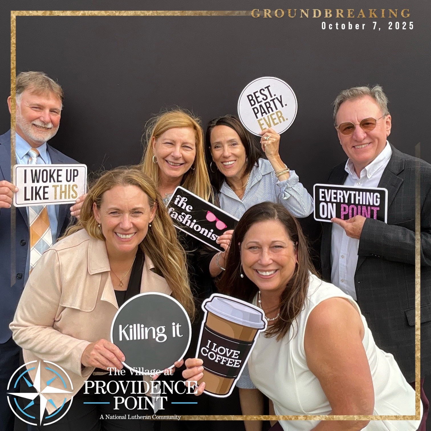 All smiles as we break ground on The Village at Providence Point! 