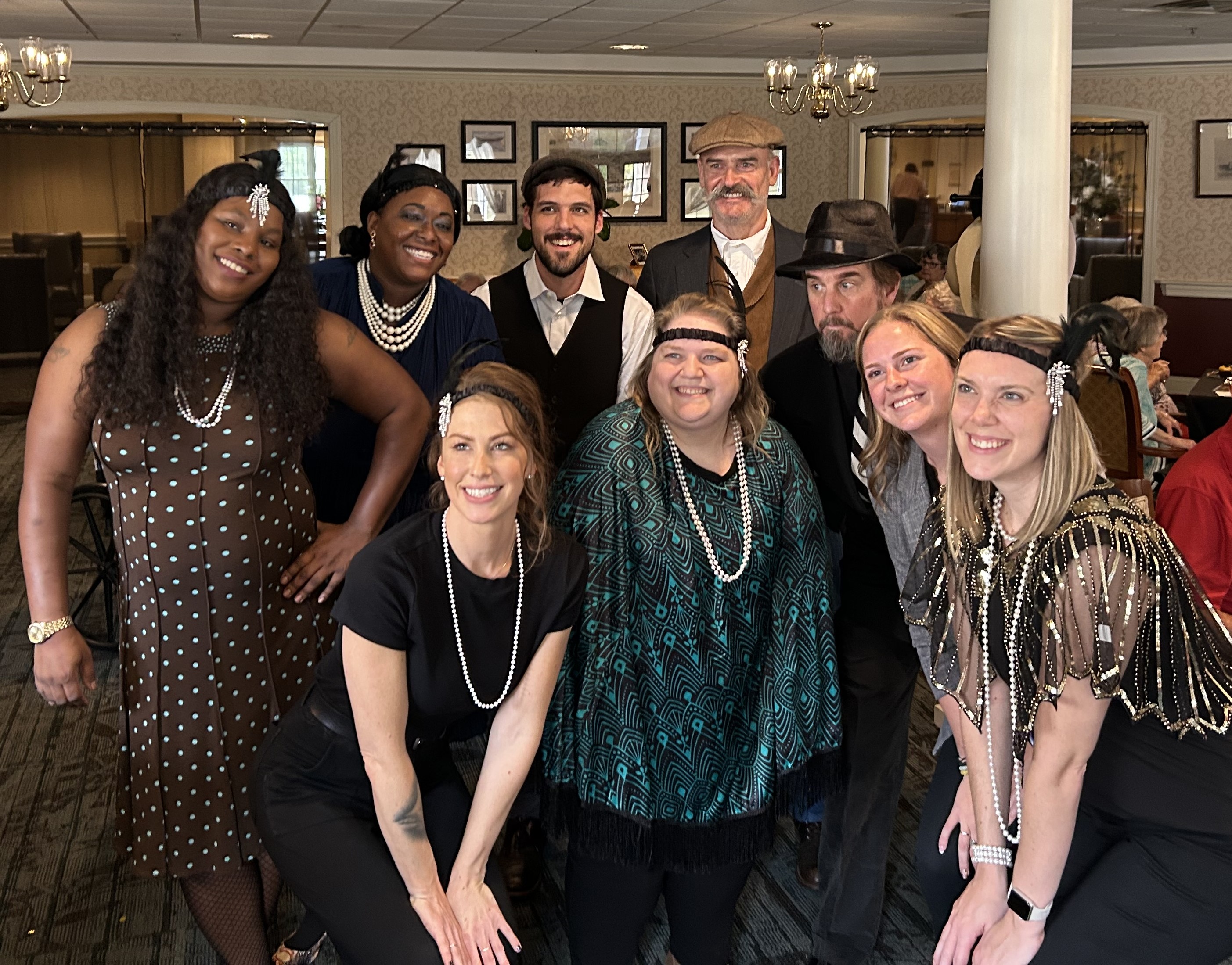 Straight from the jazz age—The Legacy at North Augusta team brought speakeasy style to life.