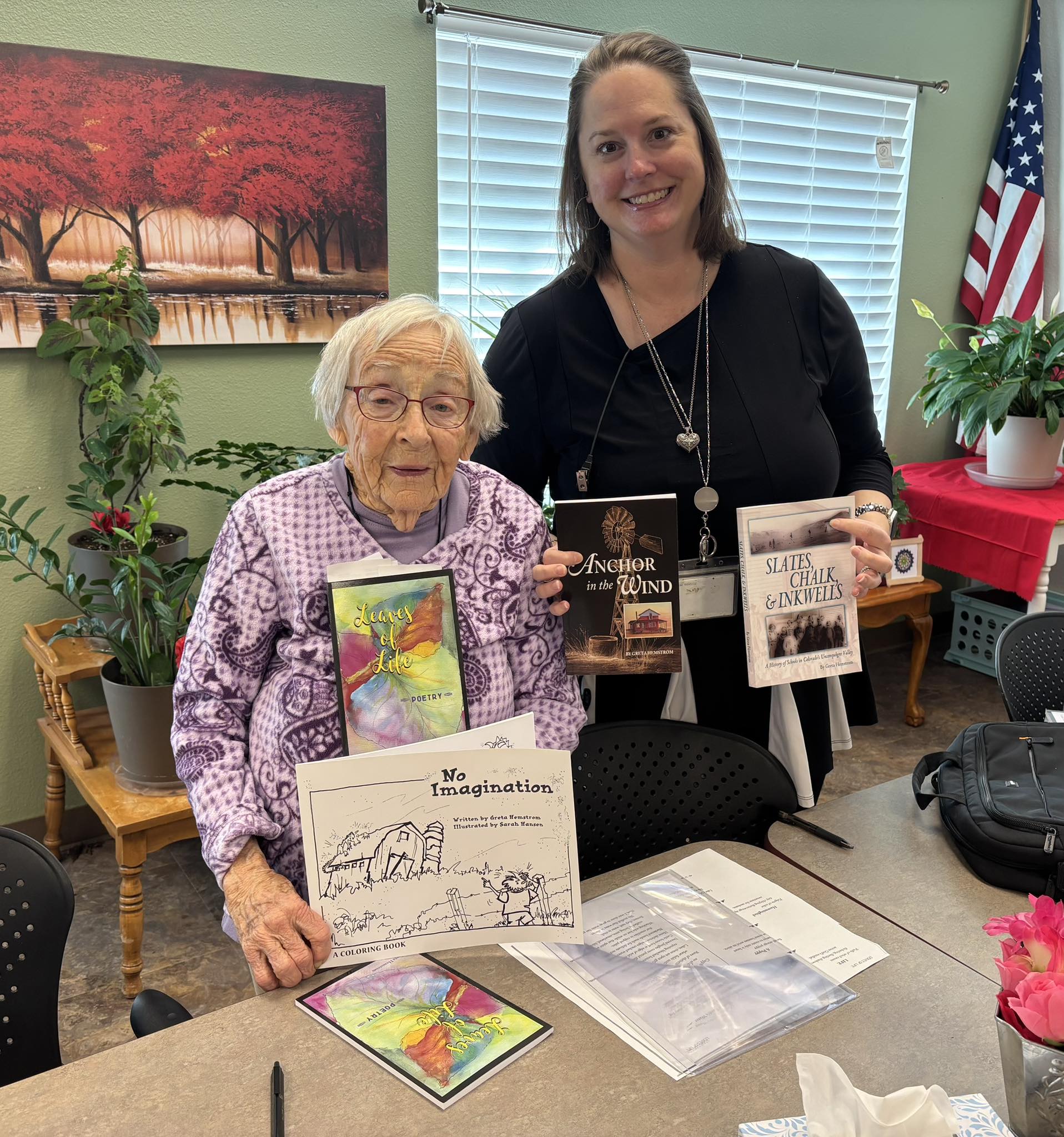 Meet Greta, one of our residents at The Homestead in Montrose.  She is an author of four books and shared her poetry.