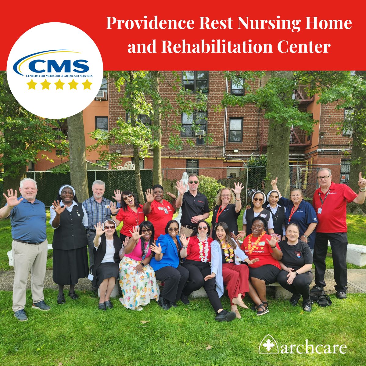 Providence Rest Nursing Home celebrating their CMS 5-Star rating!