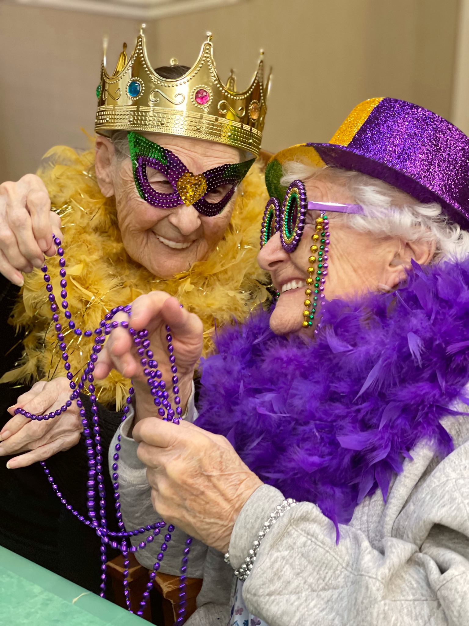 We celebrate holidays with joy, costumes, decorations, and delicious meals! 