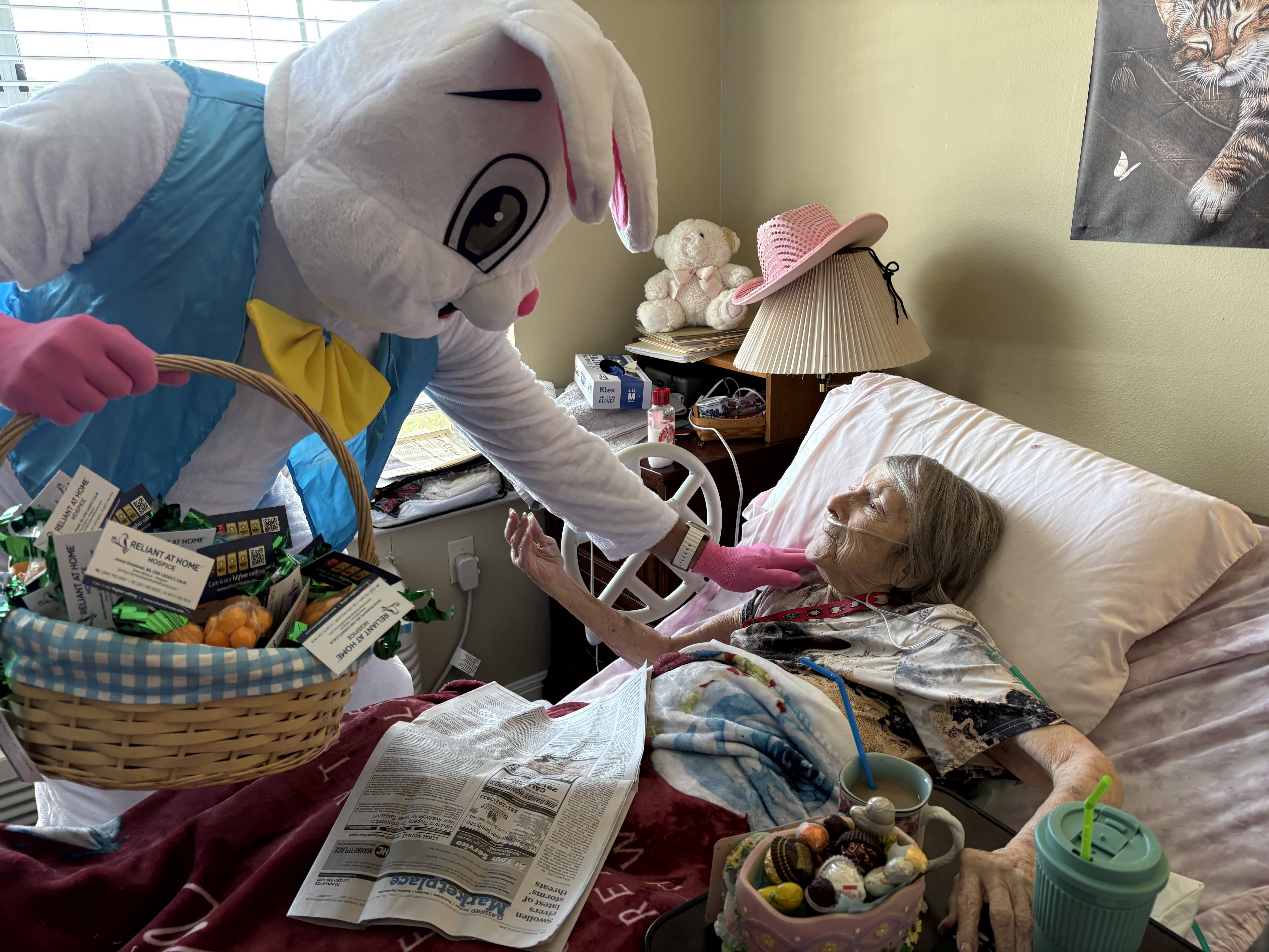 The Reliant at Home Easter Bunny delivers smiles!