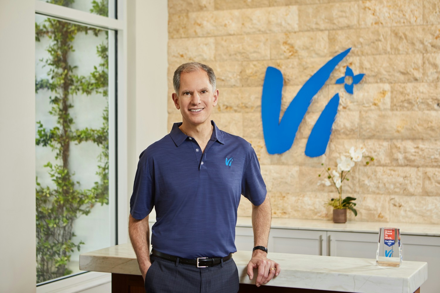 Vi's president and CEO Gary Smith leads a team working together to provide our residents the finest in senior living.