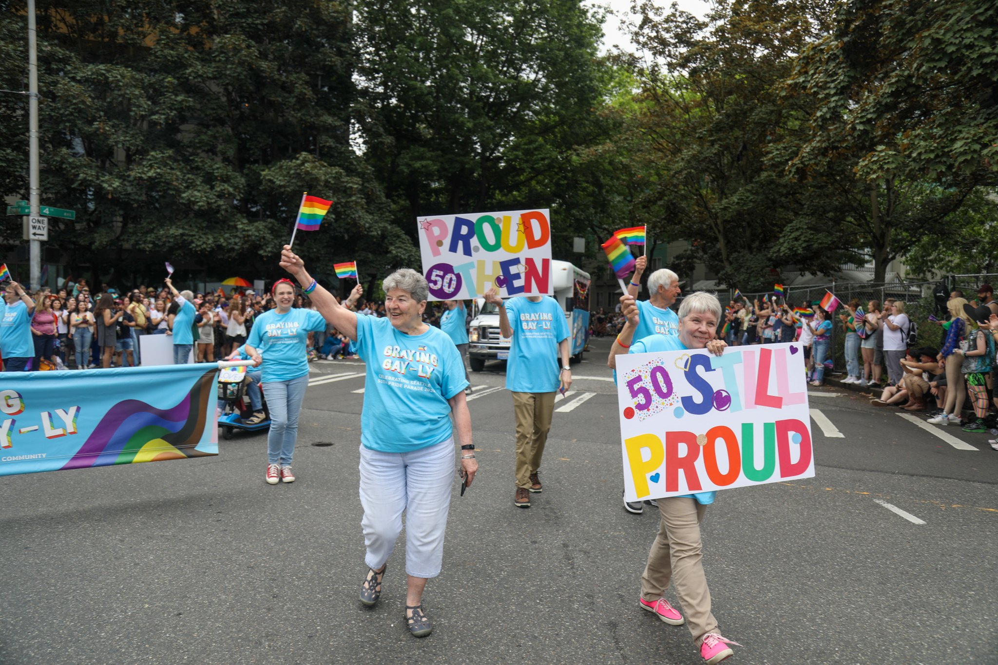 Residents and staff at Seattle Pride Parade