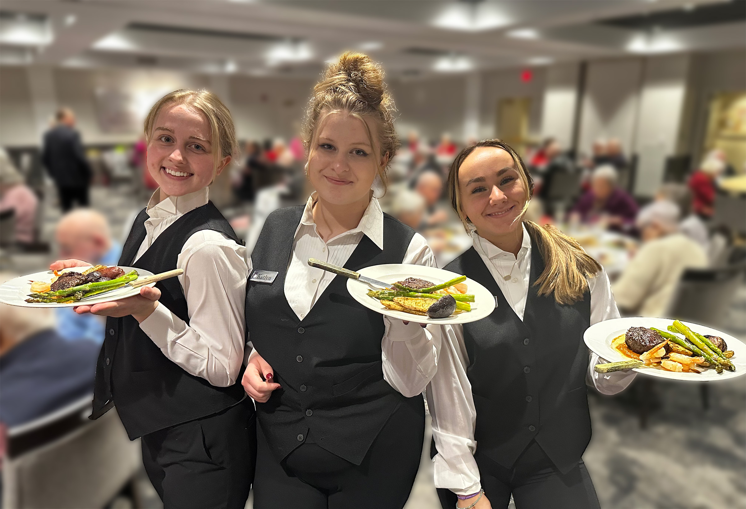 Culinary staff serving amazing food with pride!