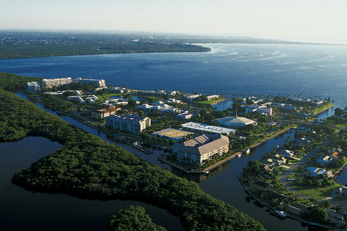 The Island neighborhood at Shell Point.   Natural beauty abounds throughout our 800-acre campus.